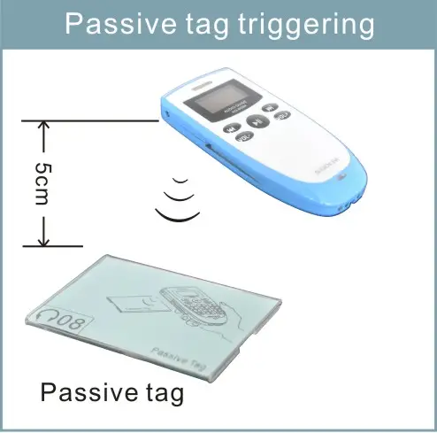 audio guide system - passive tag